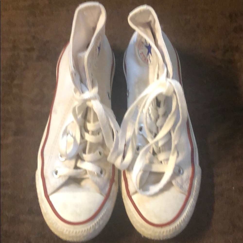 converse high top white sneakers